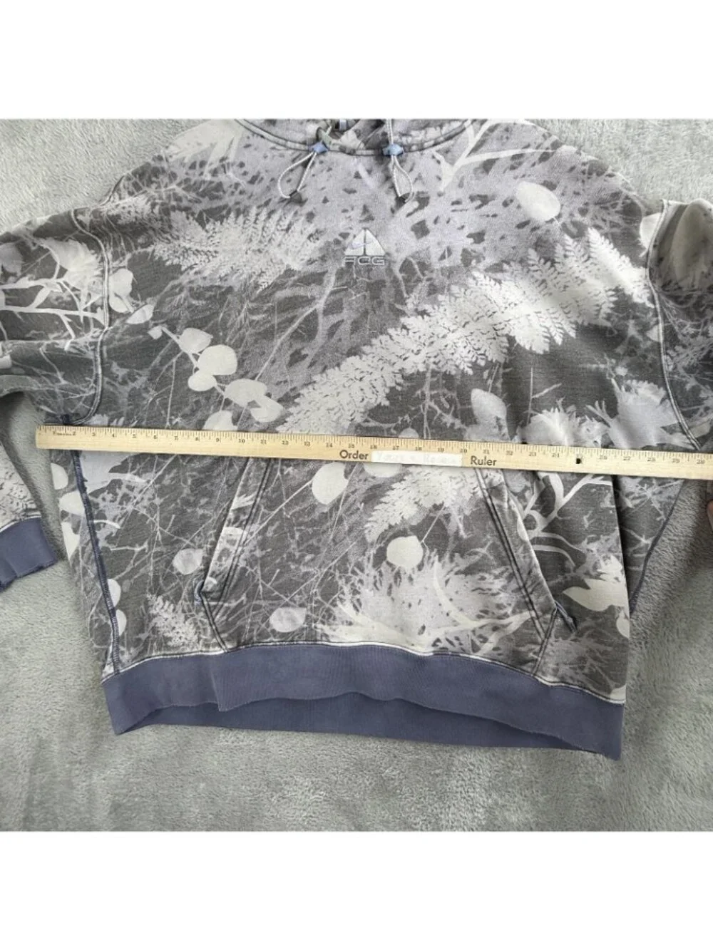 Nike ACG Hoodie Mens XL Gray Pullover Fleece Sweatshirt Therma Fit DV9394-015